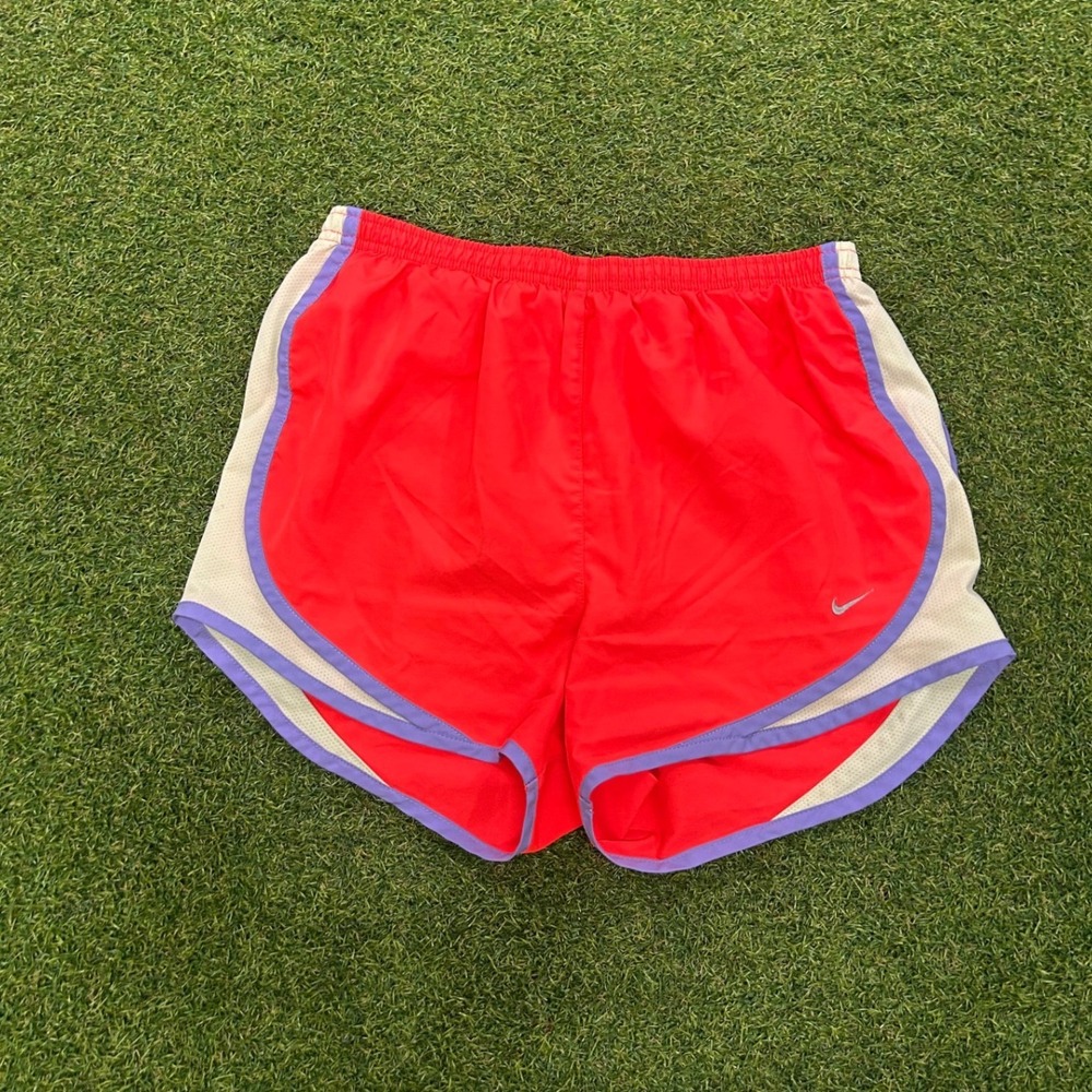 Nike Dri-FIT Tempo Running Shorts Red Purple Cream Mesh Small